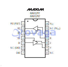 MAX3292ESD+  pin out